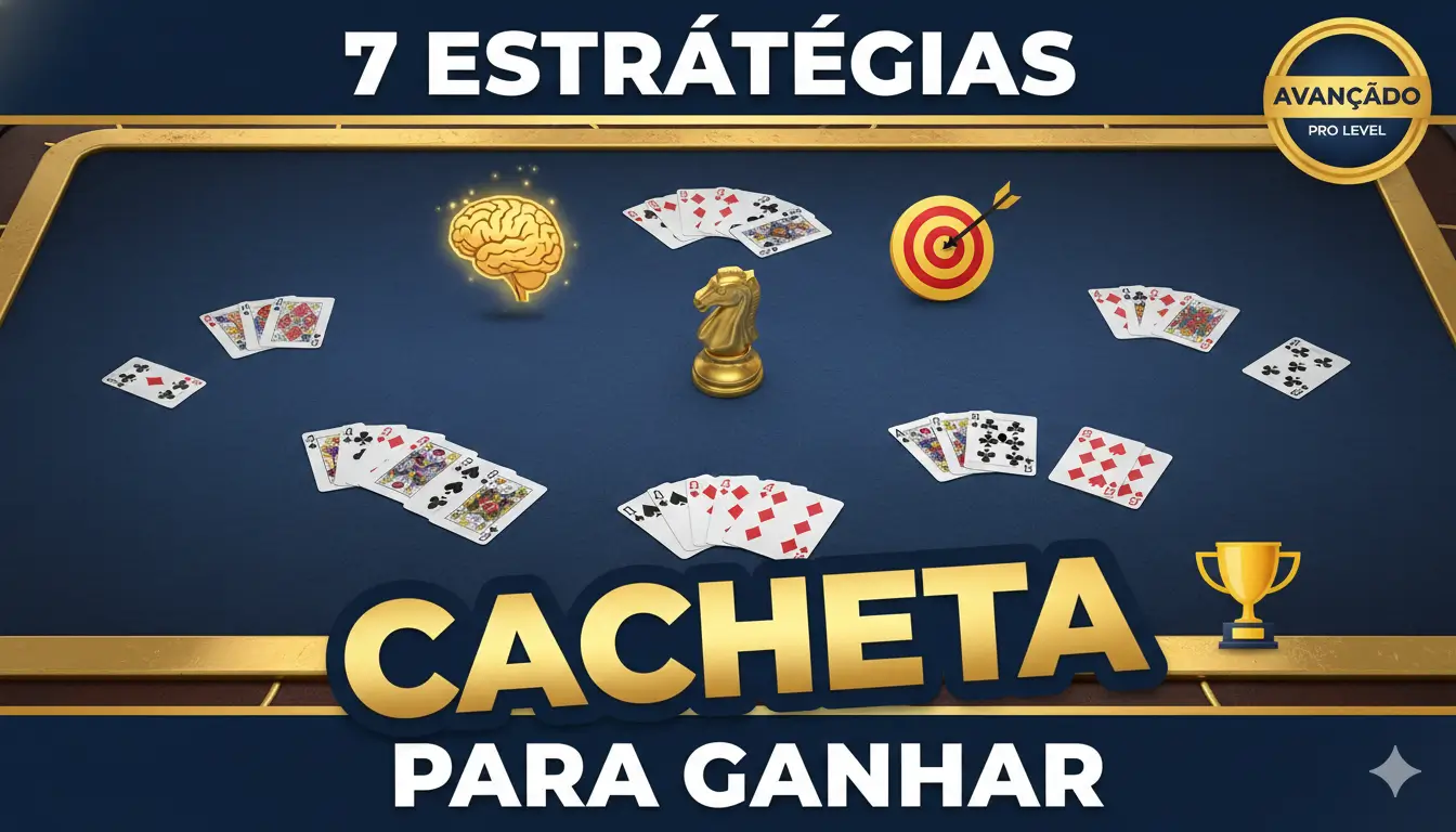 Mesa de Cacheta durante uma partida, com cartas organizadas e jogadores observando os descartes