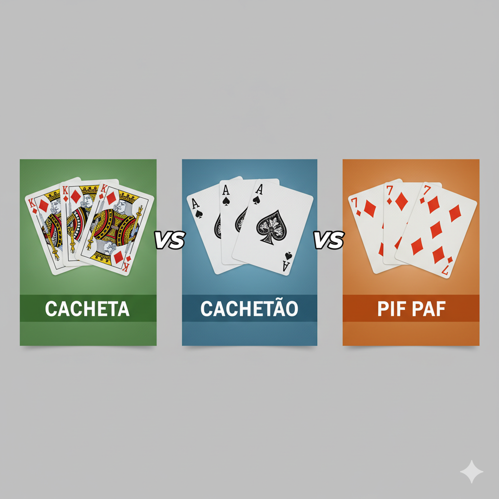 Comparação entre Cacheta e Cachetão